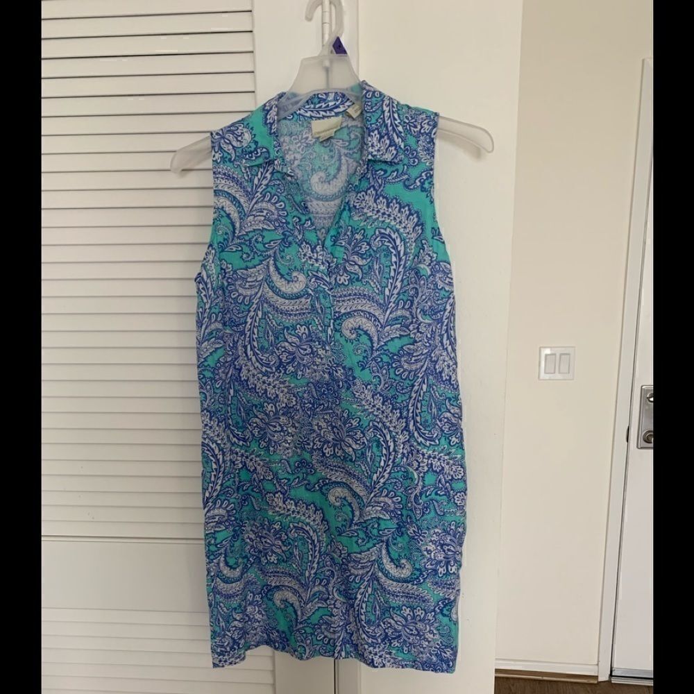 CYNTHIA ROWLEY collared linen dress size 8  NWT